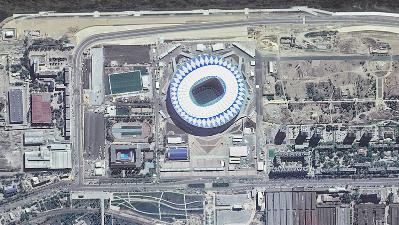 Illustration for article titled Todos los estadios del Mundial de Rusia vistos desde el espacio